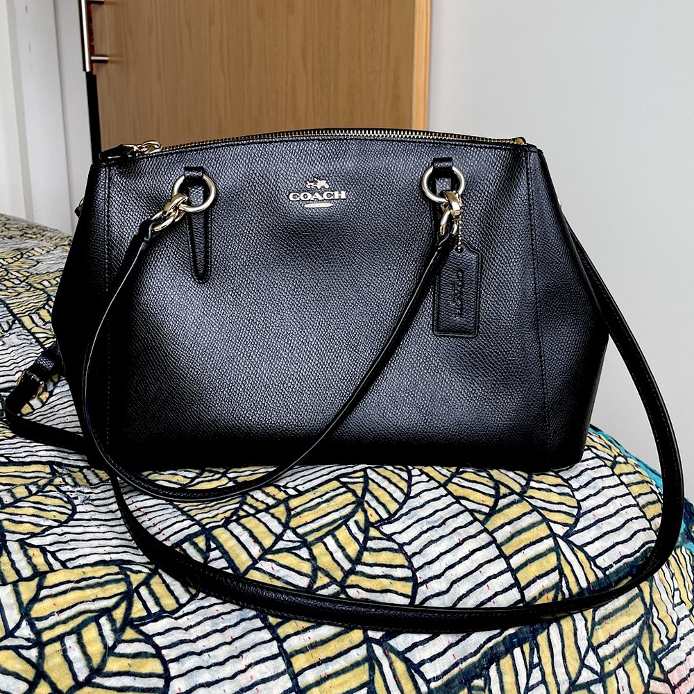 COACH Leather Small Christie Carryall Black Like New Condition LN